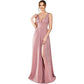Elegant Sleeveless Long Swing Dress With Deep V
