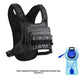 Hydration chest pack shown at an angle to reveal the pack depth and pockets