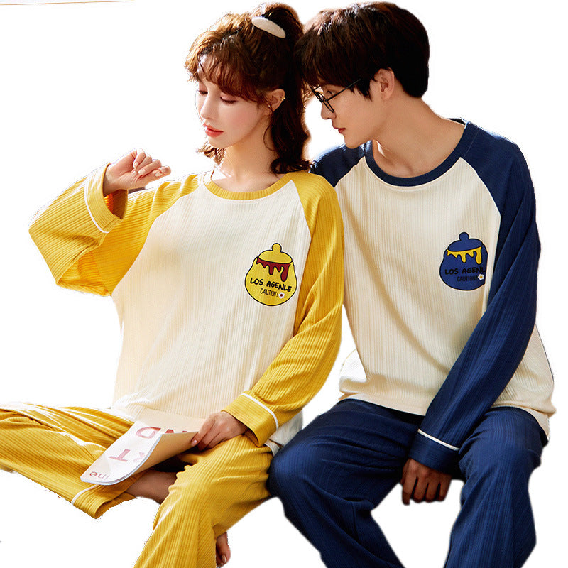 Autumn Couple Pajamas Cartoon Cute Pajamas