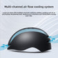 Black Foxwear cycling camera helmet side view showing multi-channel crown air vents