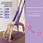 Aerial yoga suspension rope handle and adjuster feature highlight