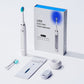 White IVISMILE LED electric toothbrush with retail box, manual and stand, option image for White Blue Light Neutral