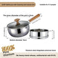 22 cm pure titanium yukihira pot with a glass lid and a separate steamer rack, wooden handle