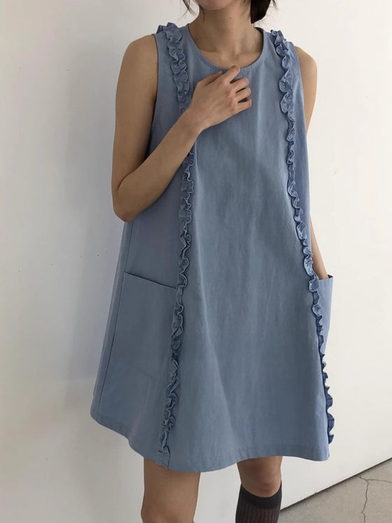 Korean Style Loose Fit A-Line Short Dress