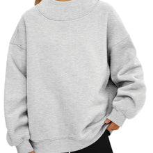 Womens High Neck Fleece Lined Pullover Sweatshirt