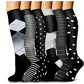Multipack of knee high compression socks in mixed colours and prints