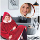 Hooded Fleece Wearable Blanket | close up material texture