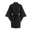 Elegant Black Outer Robe 6025-1 Satin