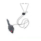 Over the door cat teaser toy with a bouncing grey plush mouse on an elastic line