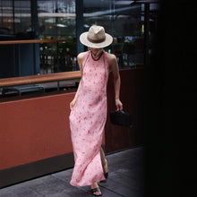 French Retro Spaghetti Strap Silk Dress