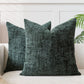 Textured chenille throw pillow cover with a woven crosshatch surface, a solid colour decorative cushion case