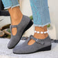 Flat casual low-heeled sandals