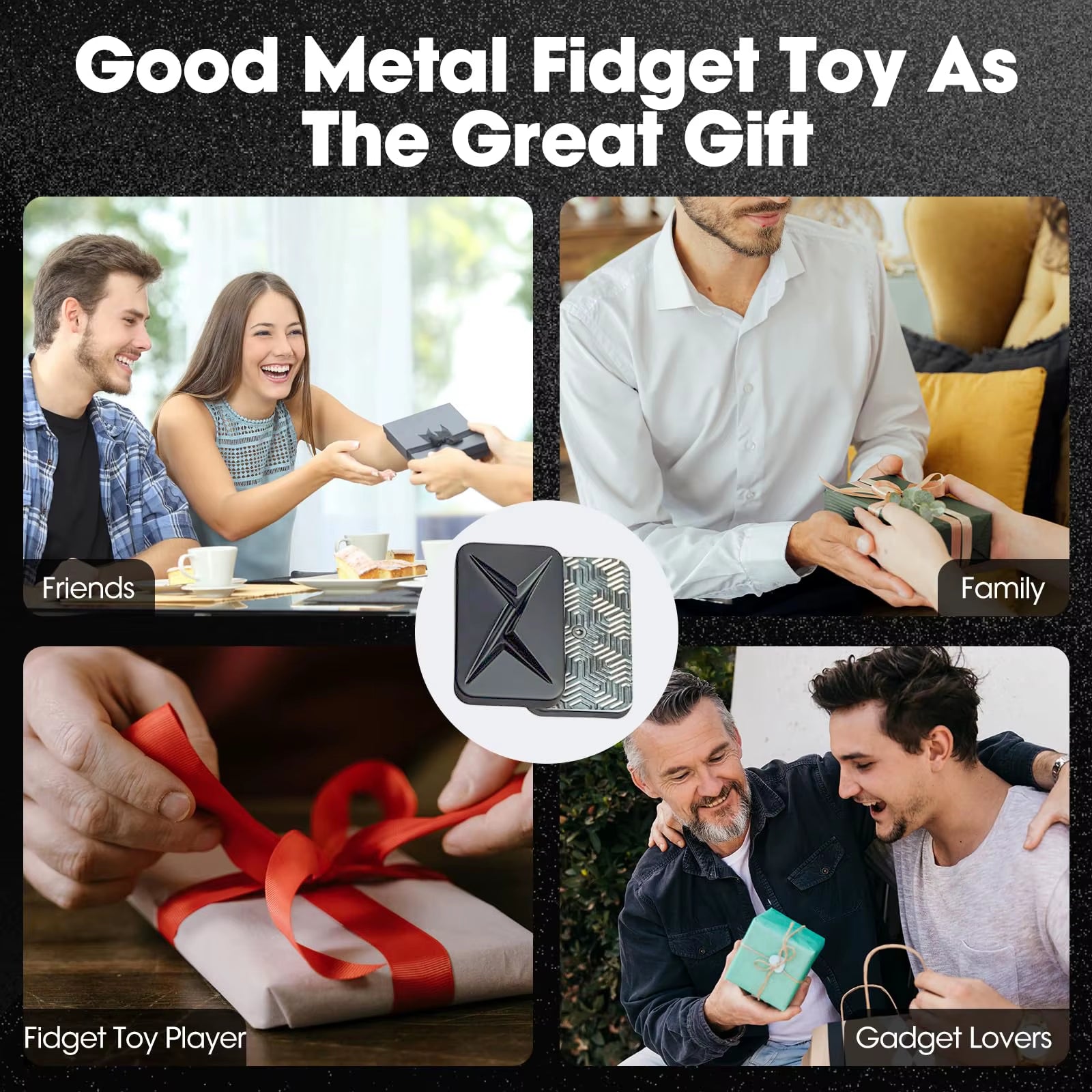 EDC Fidget Sliders Slider Metal Fidget Toys Stress Relief for Adults Magnetic Metal Infinite Fidget