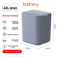 Blue gray 22L sensor trash can with feature icons and a 32 cm height mark, Gray-22l battery model option