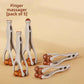 Solid wood finger roller laid flat showing the slim white clip frame