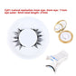 Top down view of the magnetic lash set with its clip and round storage box