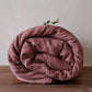 Washed pure linen duvet cover shown loosely draped to show its relaxed fall