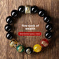 Five-Way God of Wealth Obsidian Bracelet