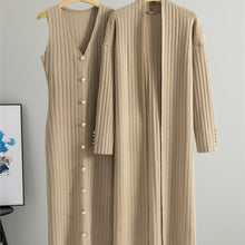 Women's Ribbed Knit Cardigan and Dress Set