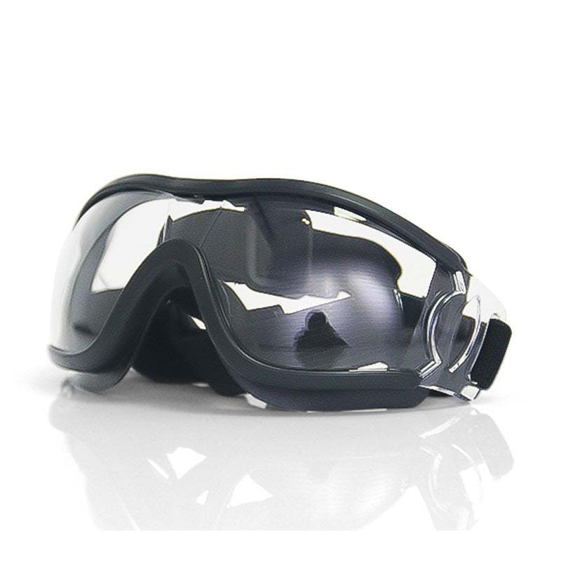 Pet goggles with adjustable straps for various dog head sizes