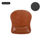 Memory foam wrist rest mouse pad shown with a mouse gliding on the pad