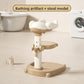 Baby bath support and base tray layered in a styled bathroom