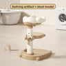 Klassischer beiger Latte-Hocker