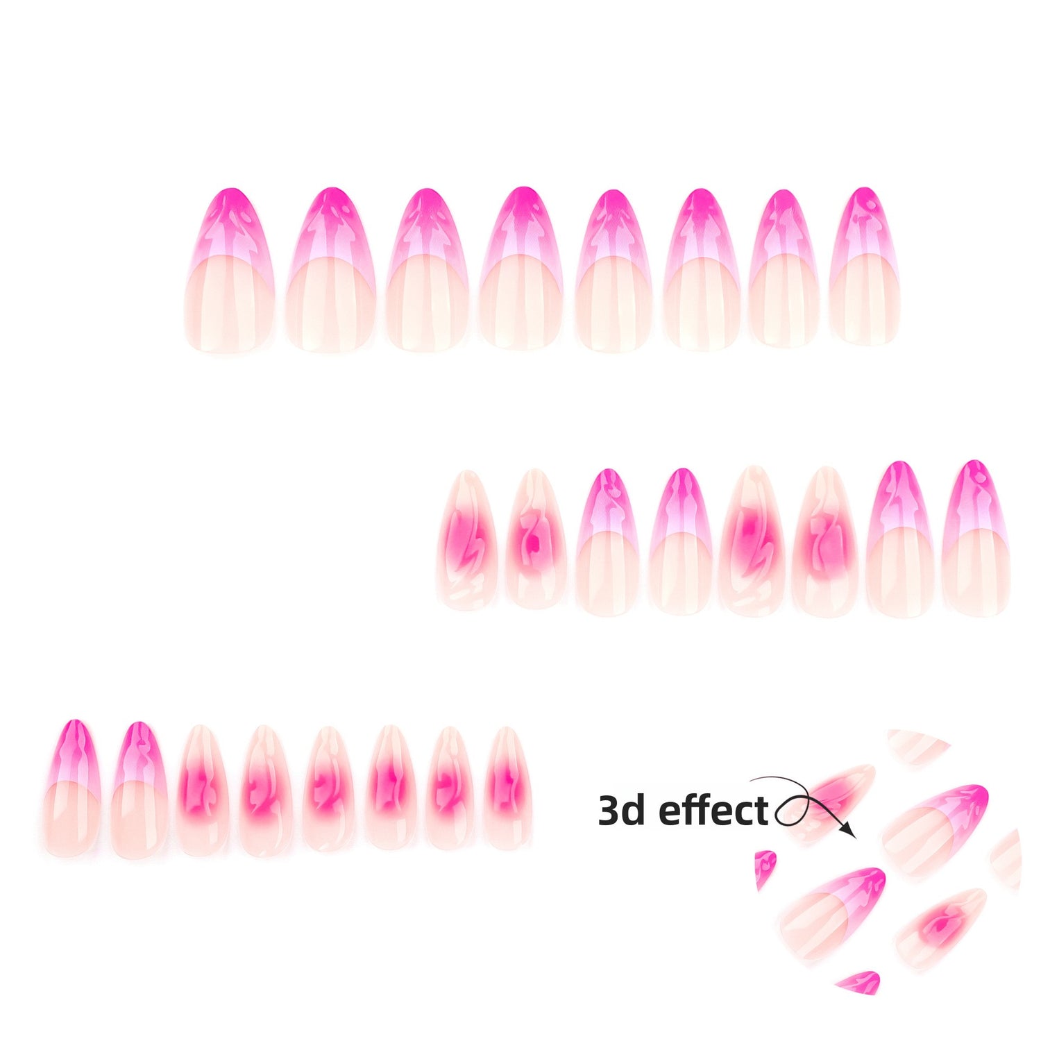 Ombre gradient wearable nail tips | angled lifestyle styling shot