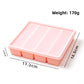Four cavity strip tray with lid, 17.2 by 14.5 by 3.2 cm, 170 g, option 4 Cavities Strip Tray, Peach Pink