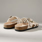 Adjustable Buckle Woven Sandals | lifestyle in use