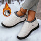 Cozy unisex winter bootie with faux wool lining and a rounded stitched toe