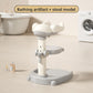 Baby bath support shown with its base tray and seat ring separated