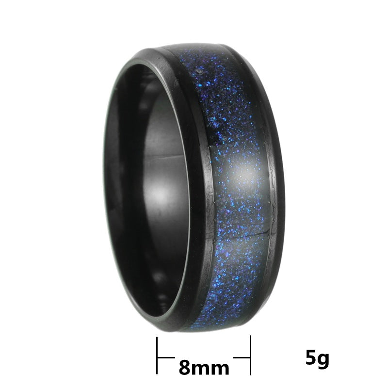 Stainless Steel Blue Star Ring | styled with daily outfit