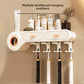 Toothbrush rack with four hanging slots holding four electric brushes