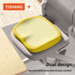 Side profile of the seat cushion showing the 8cm molded contoured rise