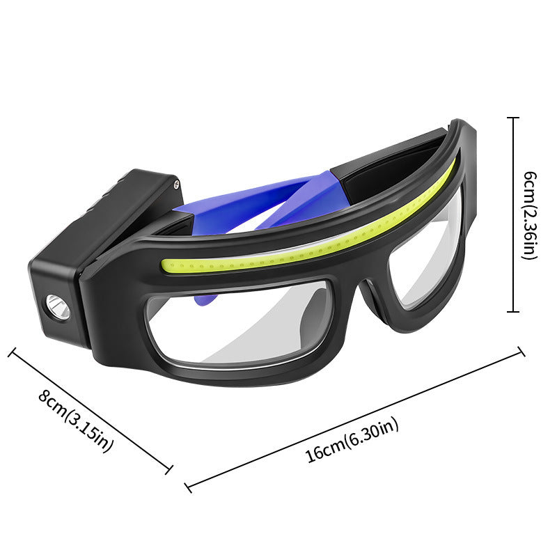 Outdoor headlamp packed with camping gear ready for hiking and night use
