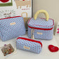 Cute Bow Makeup Bag Women Large Capacity Storage Pencil Case