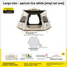 3-4P Almond White Tent Groundsheet