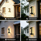 Solar LED house number 1 mounted on outdoor walls, shown standing up to heat, cold, wind and rain