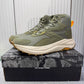 Men's mesh hiking boots with a lace-up front and mid-top ankle cuff
