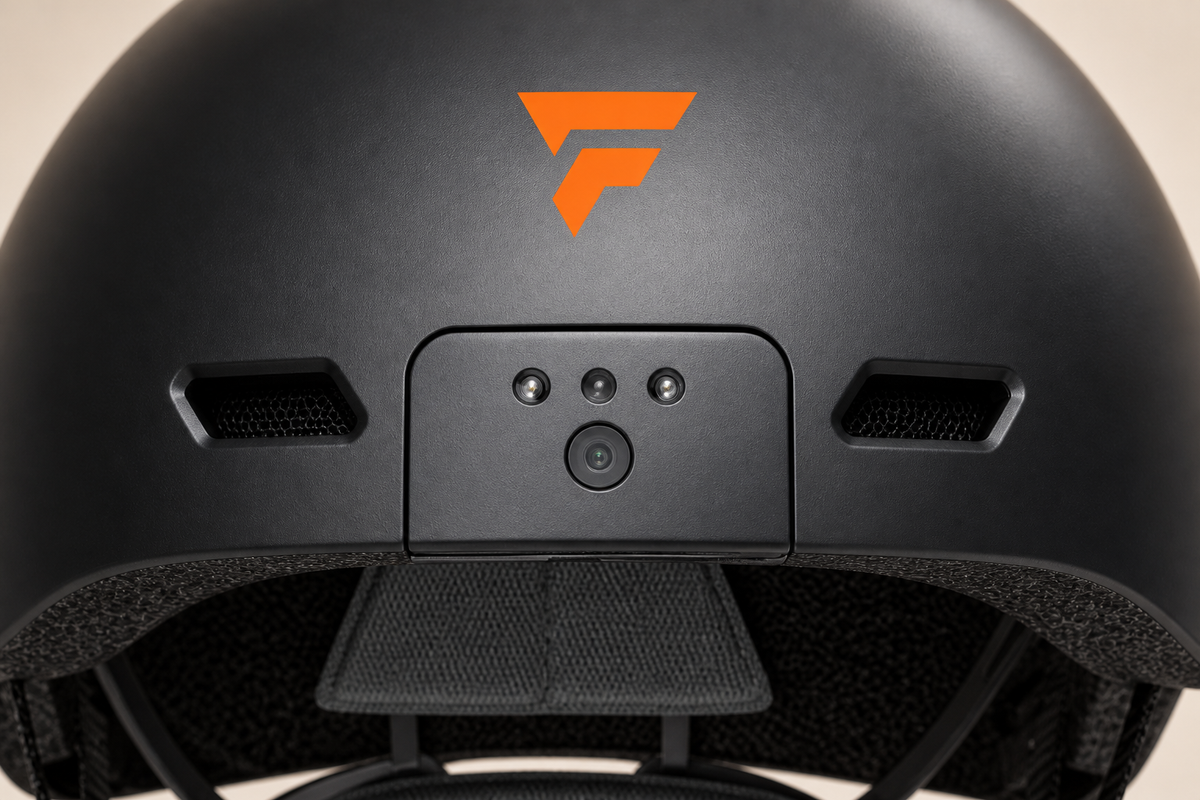 Tight macro of the Black helmet module housing, shell vents and inner padding
