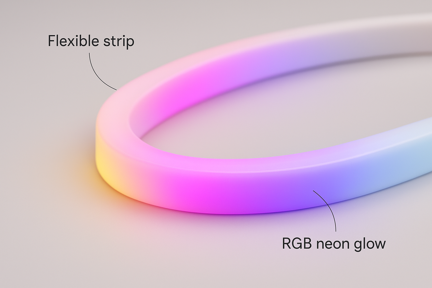 flexible app controlled rgb neon light strips 7