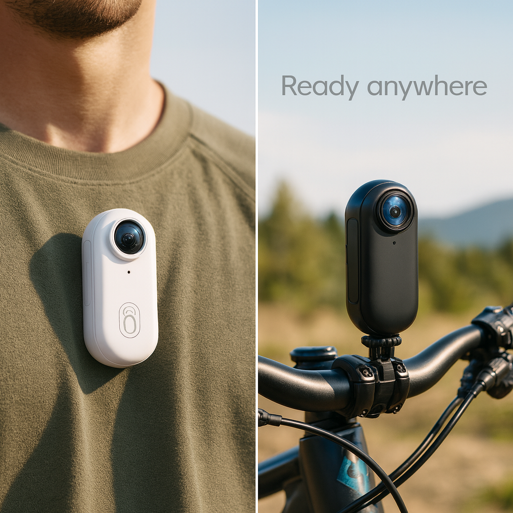 Mini Magnetic 4K Action Cam | back magnetic mount detail