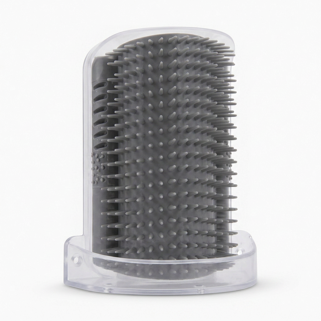 Cat Self-Grooming Corner Brush and Scratcher, Detachable PP gallery 1