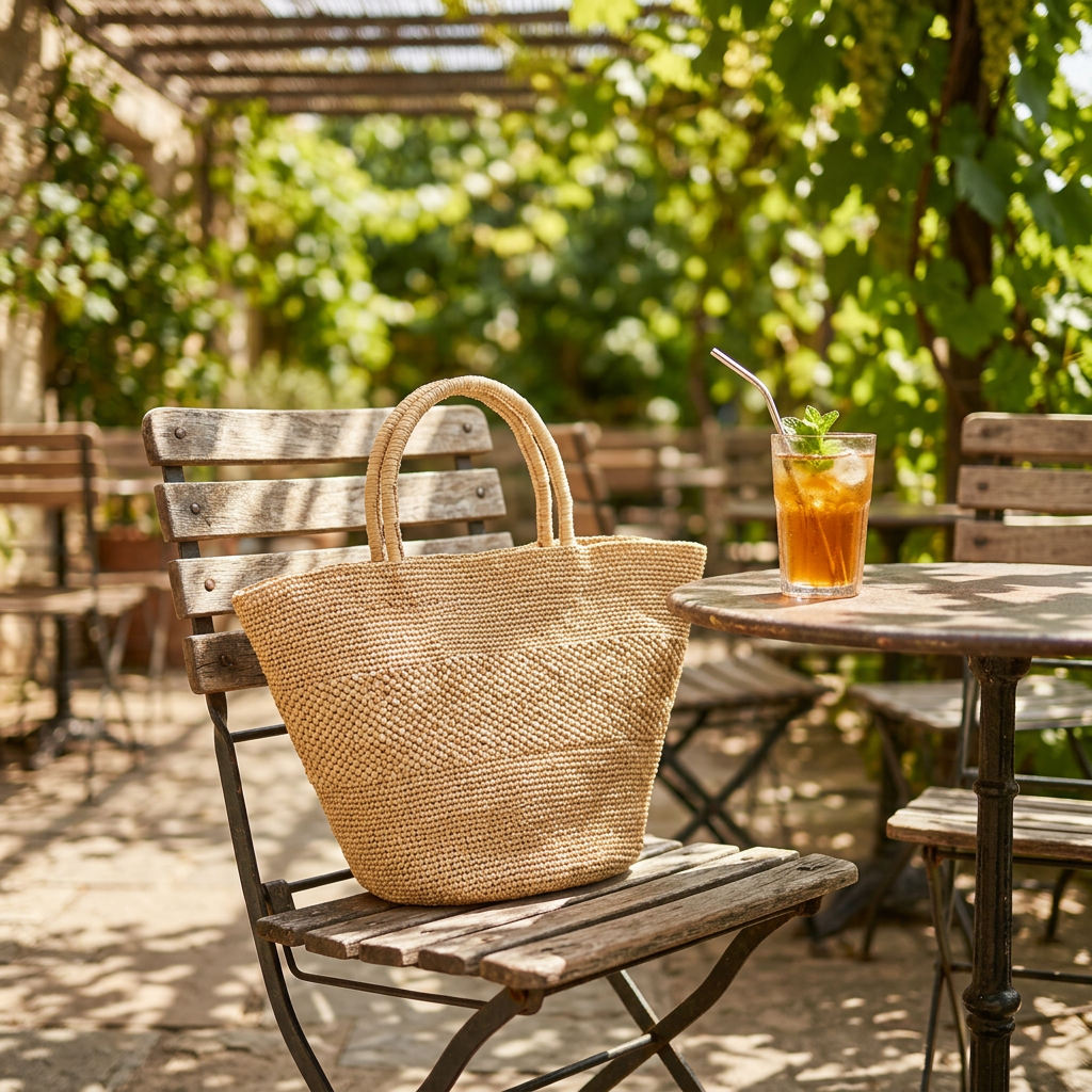 Natural Straw Summer Handbag, Handwoven Tote, Top Handle Beach Bag gallery 3