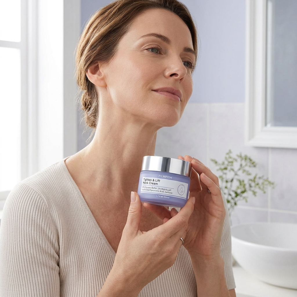 Neck Wrinkle Moisturizing Cream, Hyaluronic Acid, Tighten and Lift gallery 4
