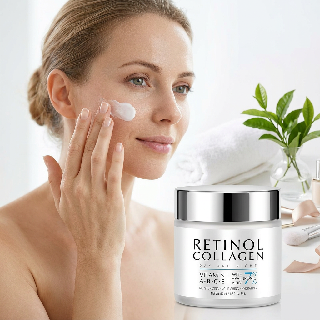 Retinol Collagen Day and Night Face Moisturizer with Hyaluronic Acid gallery 5