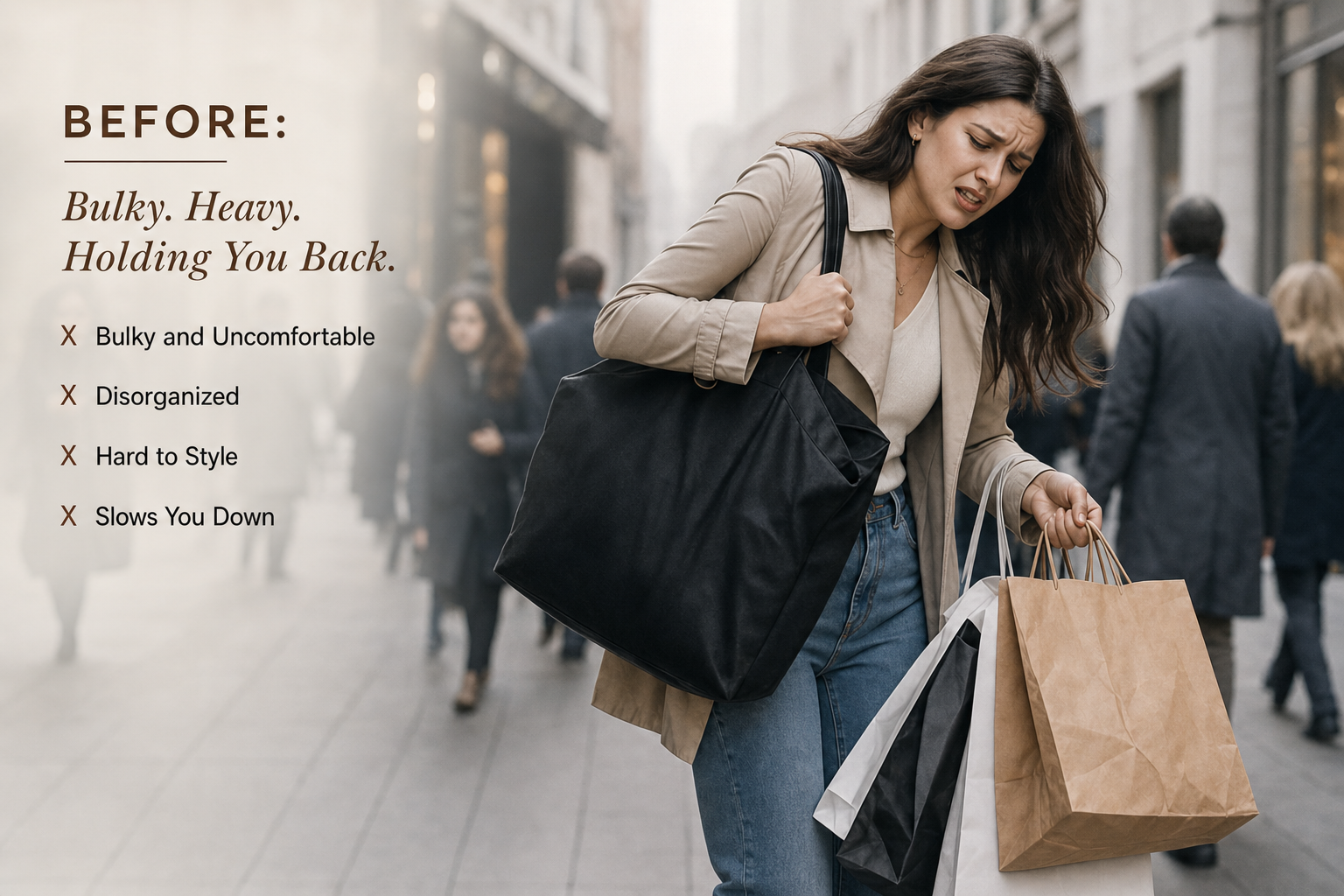 genuine leather frosted suede tote bag everyday bag for busy day simple errand everyday routine with practical value cle 8