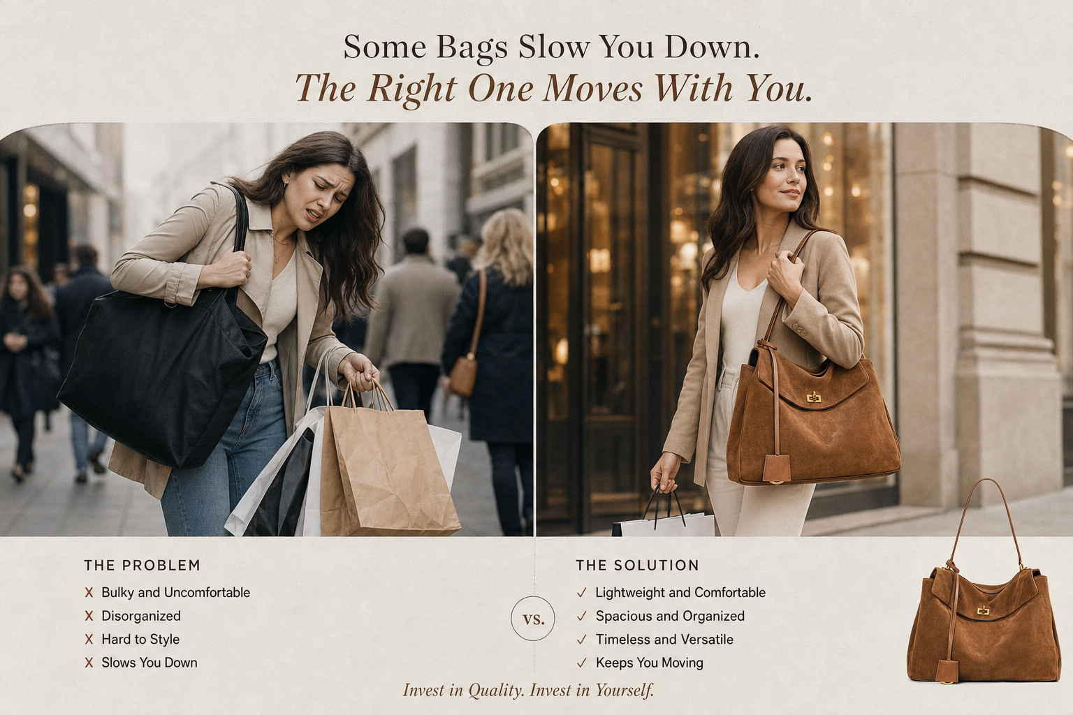 genuine leather frosted suede tote bag everyday bag for busy day simple errand everyday routine with practical value cle 9