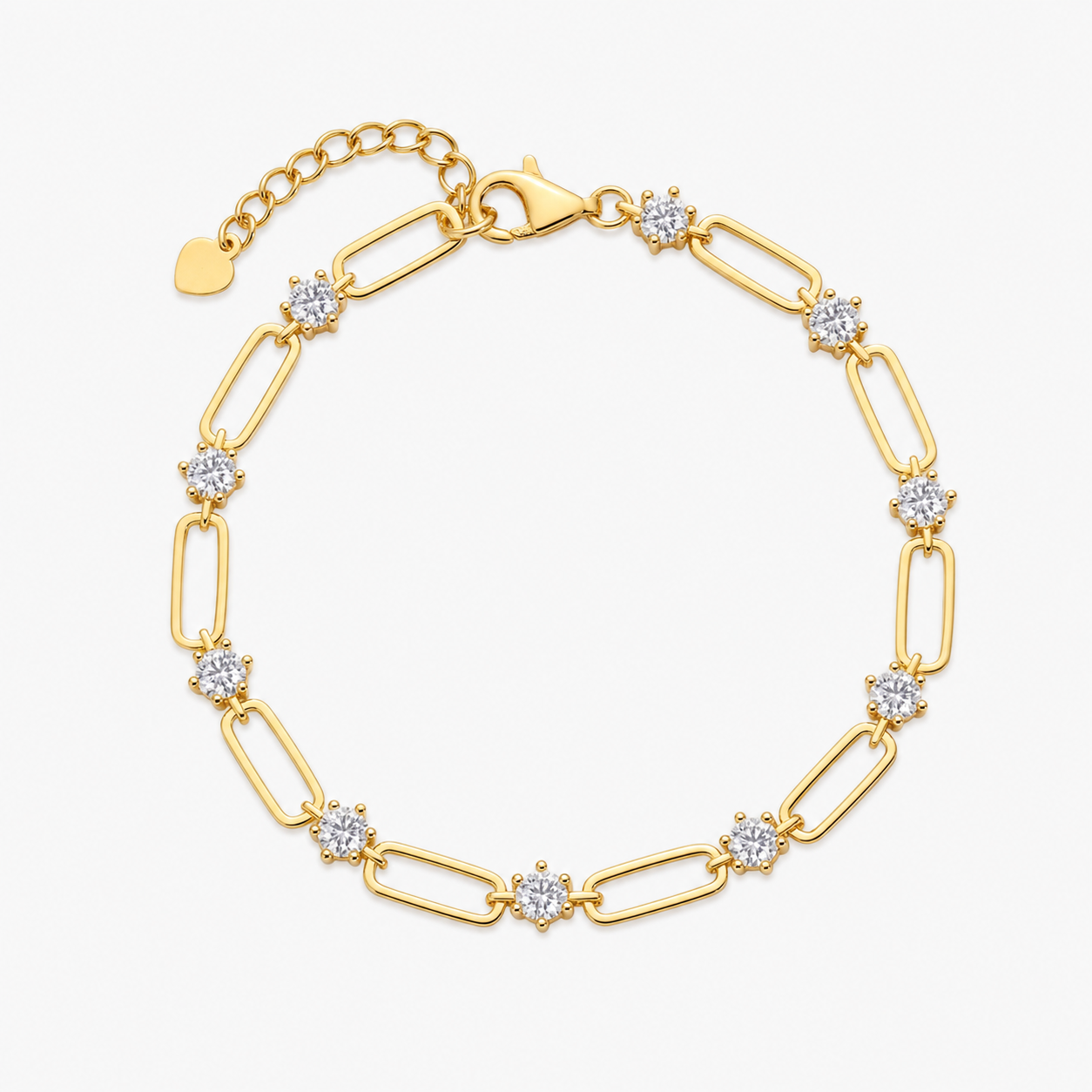 Top down view of the loop chain arranged on a soft fabric backdrop